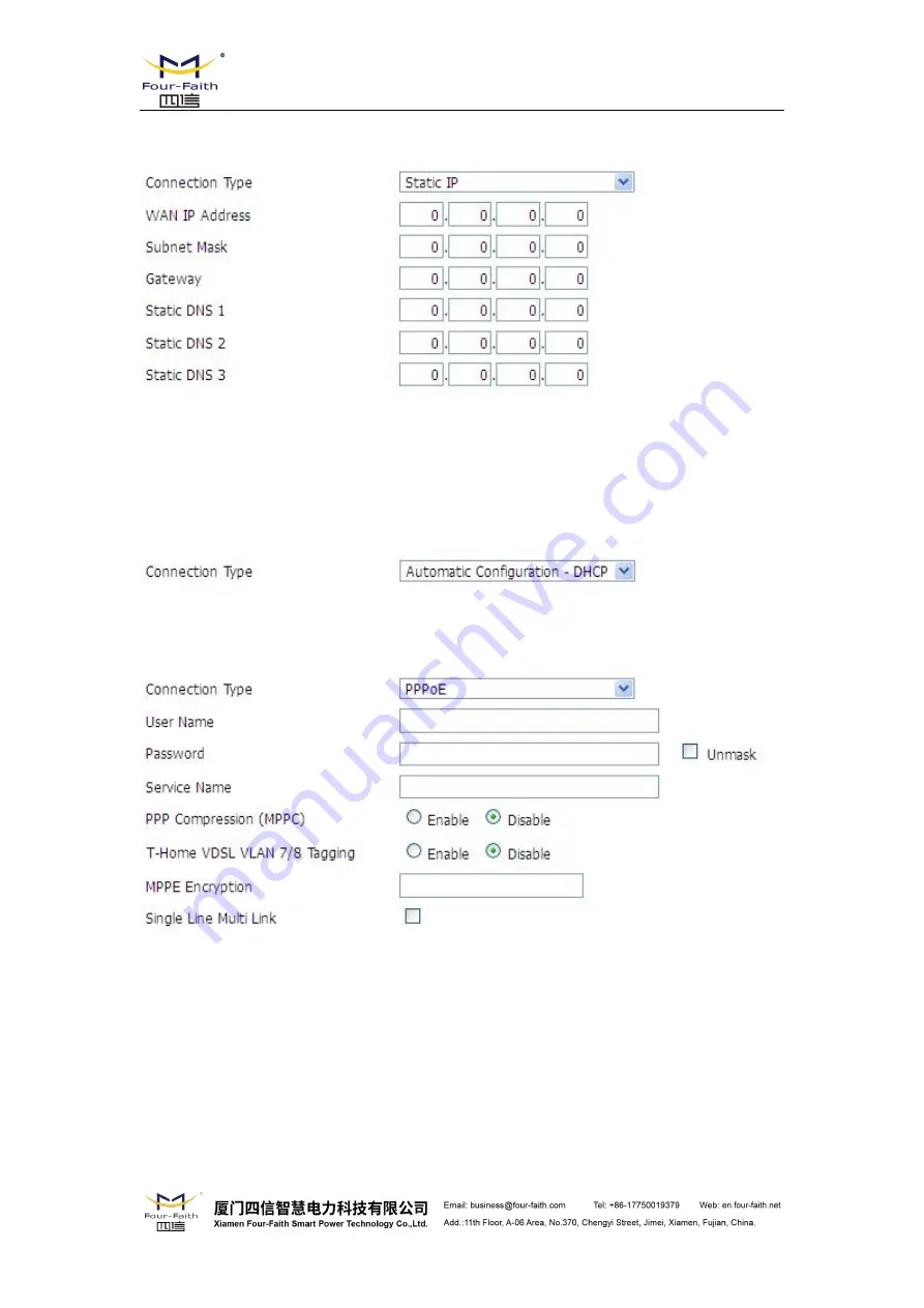 Four-Faith F8 36 Series User Manual Download Page 22