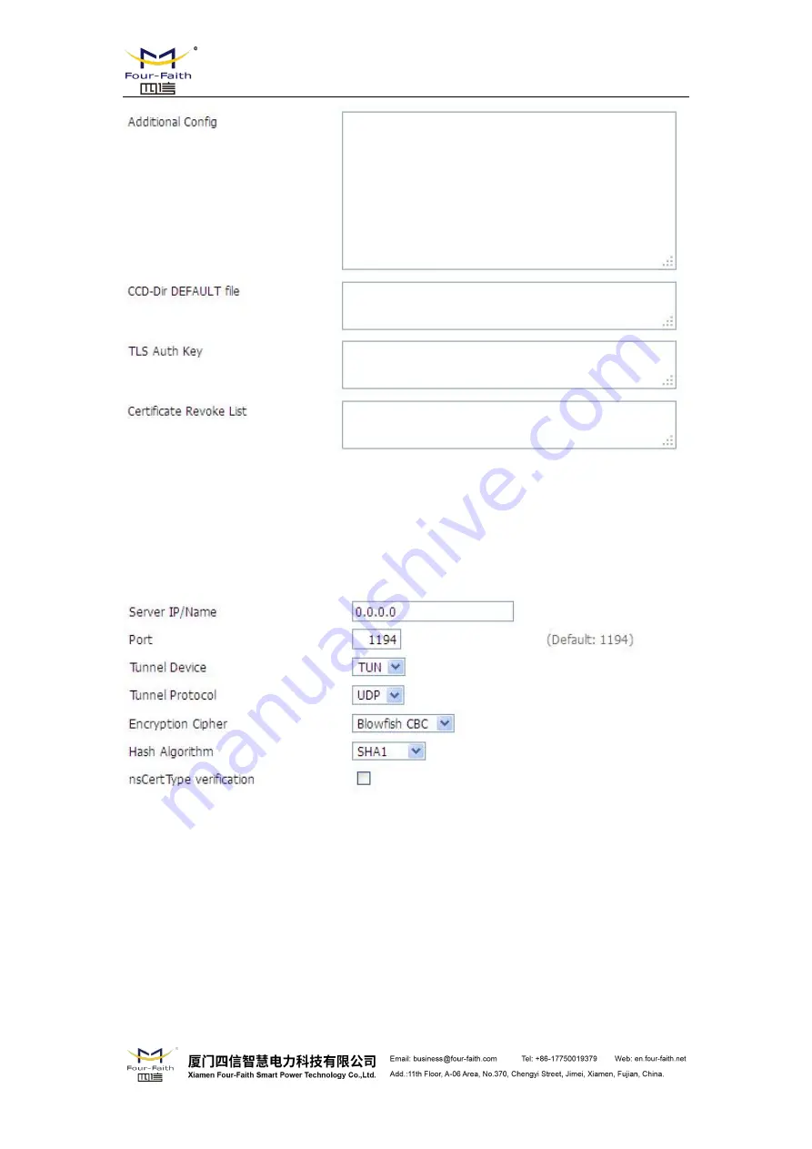 Four-Faith F8 36 Series User Manual Download Page 45