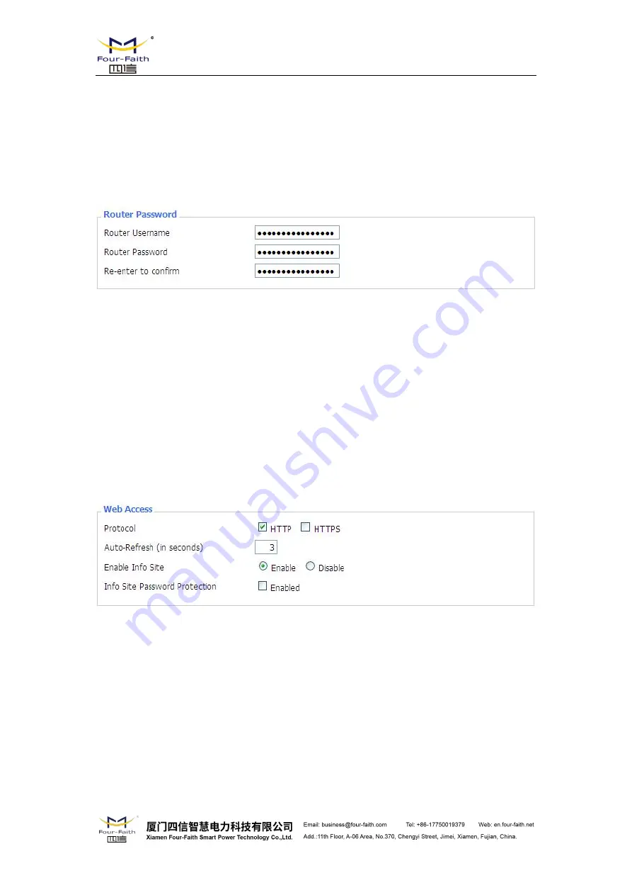 Four-Faith F8 36 Series User Manual Download Page 65