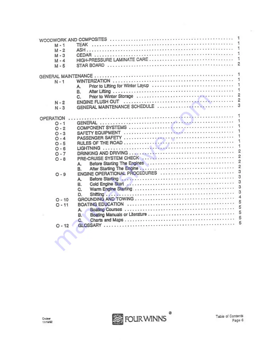 Four winns 1992 Cruiser Скачать руководство пользователя страница 9