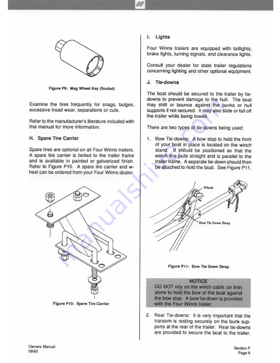 Four winns 1994 Sportboat 090-0025 Owner'S Manual Download Page 95