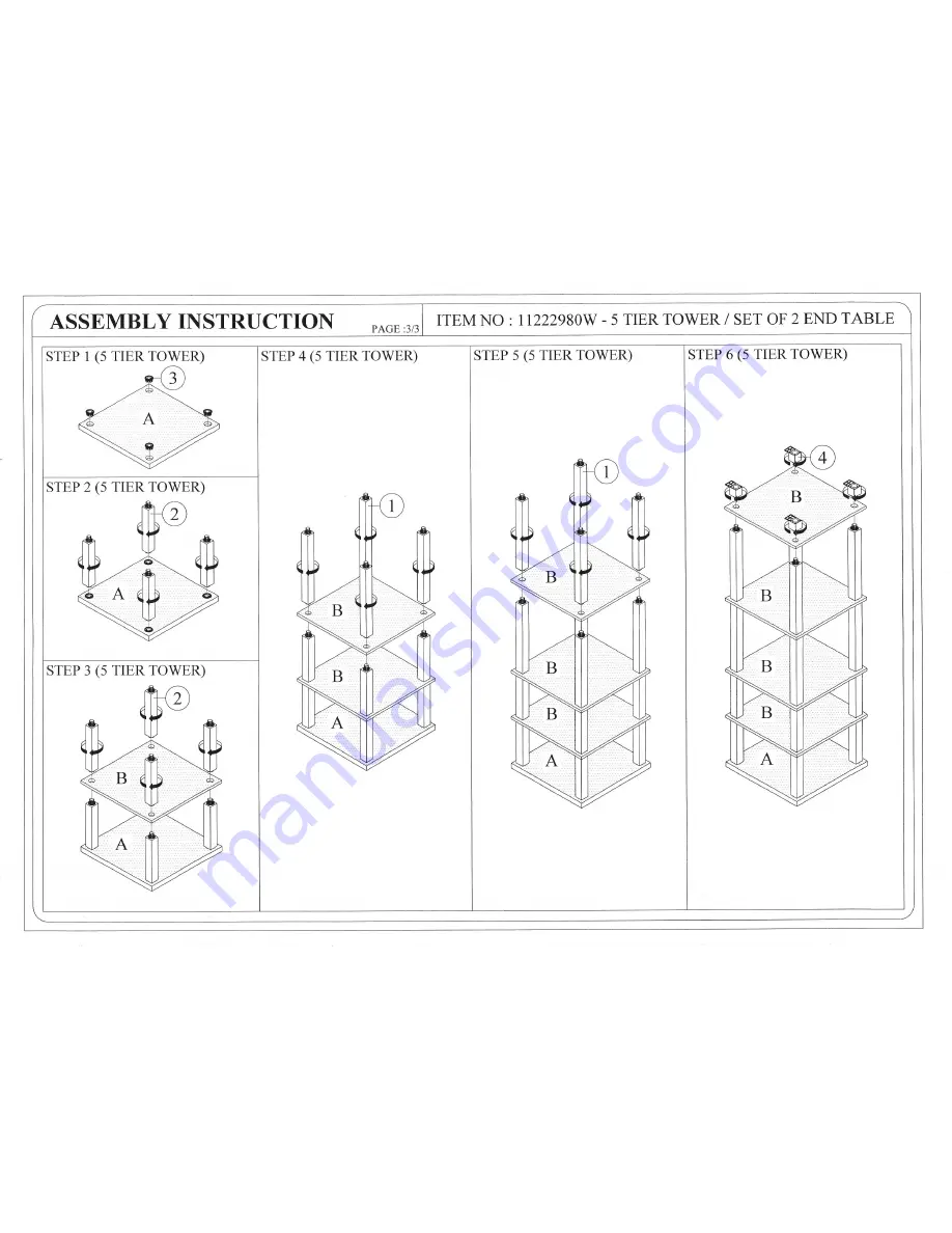 FourStar 11222980W Assembly Instruction Download Page 3