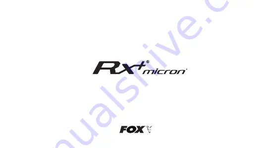 Fox Rx+ micron Manual Download Page 1