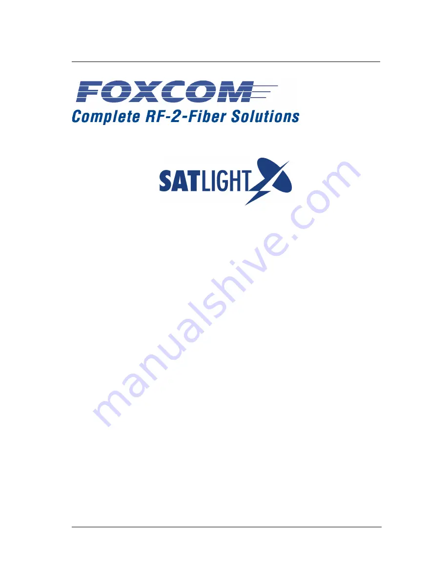 Foxcom SatLight 7310D Installation And User Manual Download Page 2