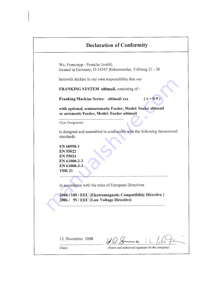 FP ultimail Operator'S Manual Download Page 202