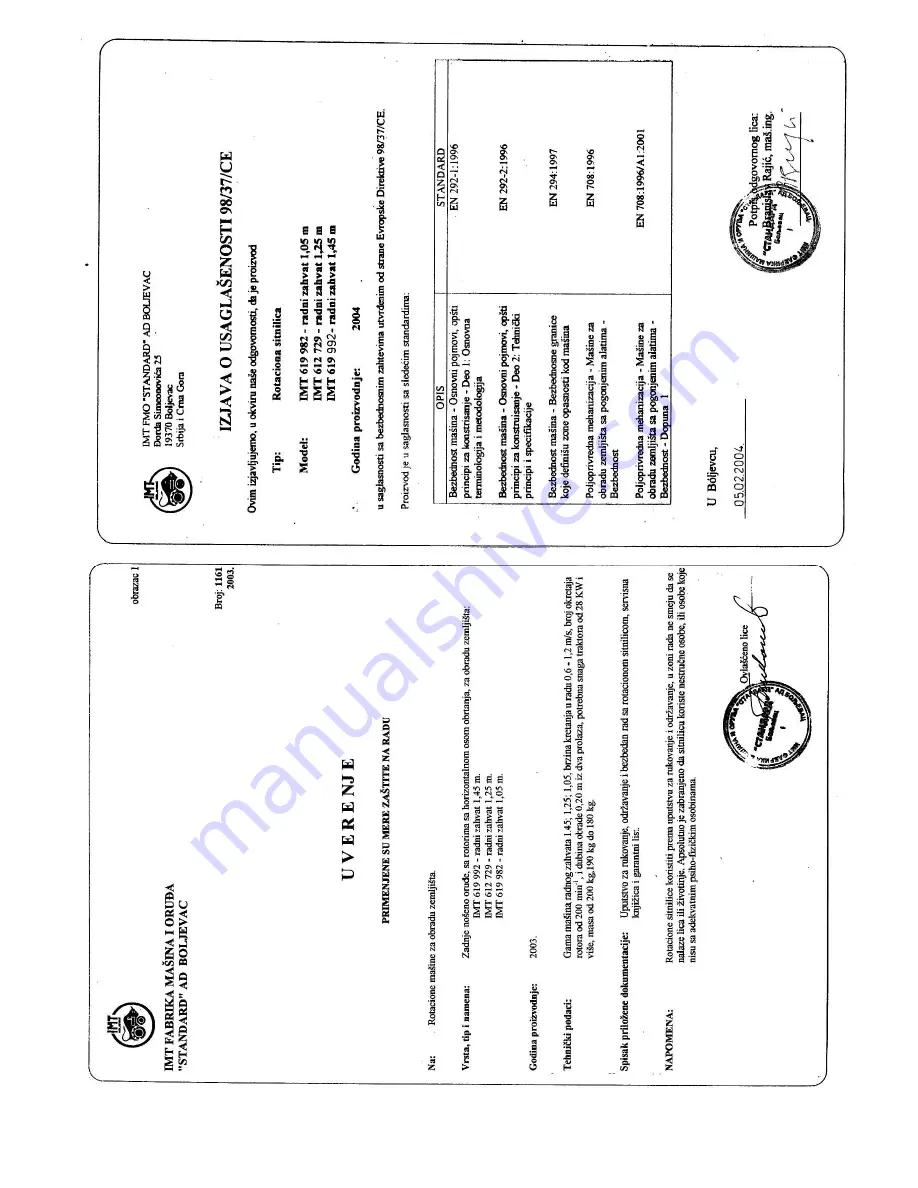 FPM Agromehanika FPM 612 729 Assembly, Operation And Maintenance Manual Download Page 31