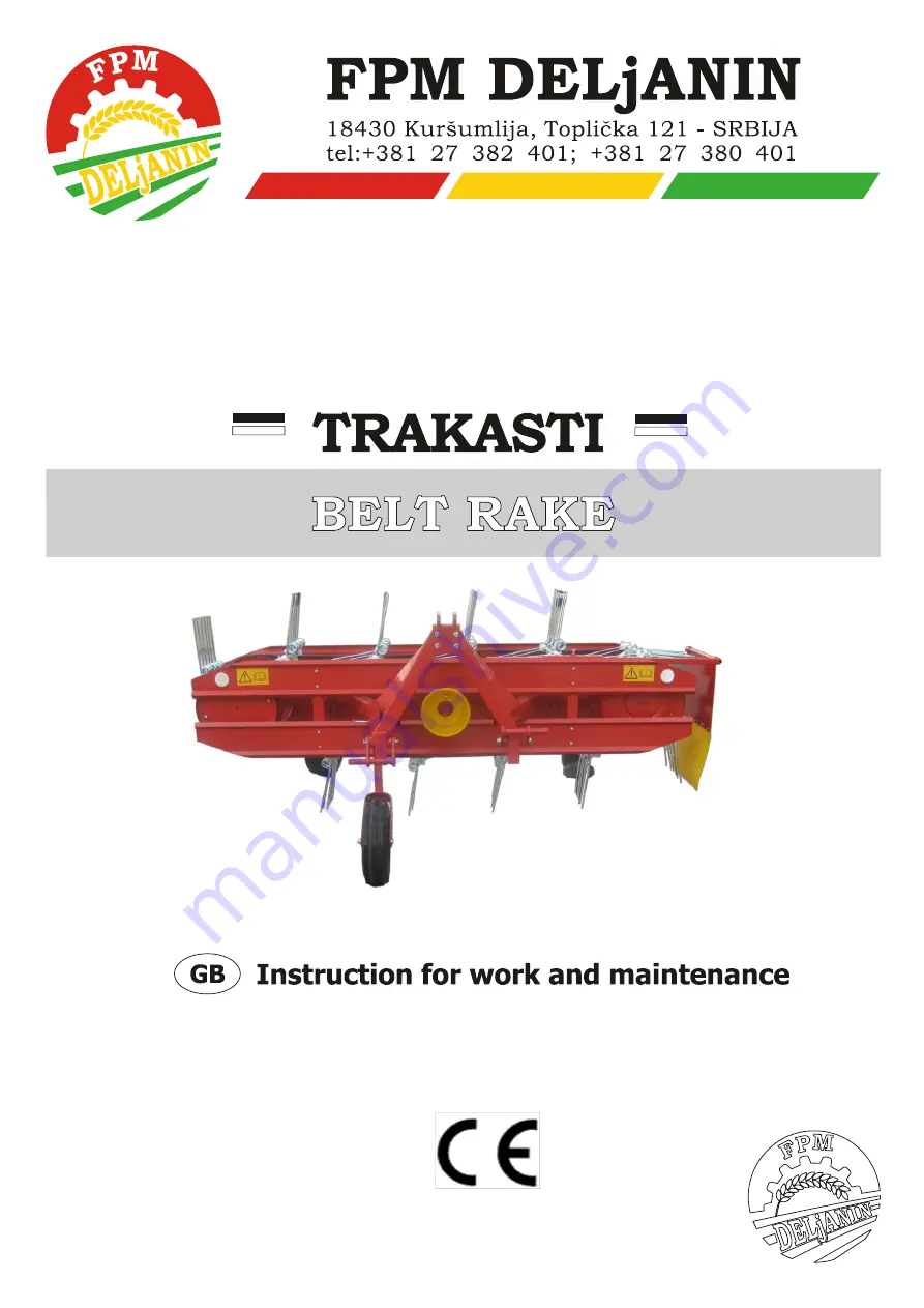 FPM TRAKASTI Instruction And Maintenance Download Page 1