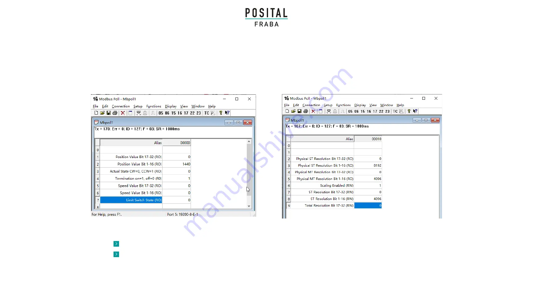 Fraba Posital Quick Start Manual Download Page 6