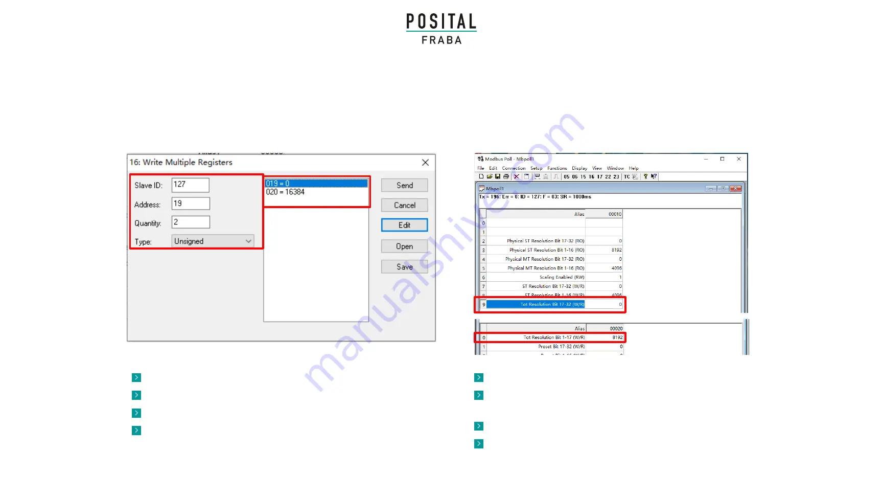 Fraba Posital Quick Start Manual Download Page 12