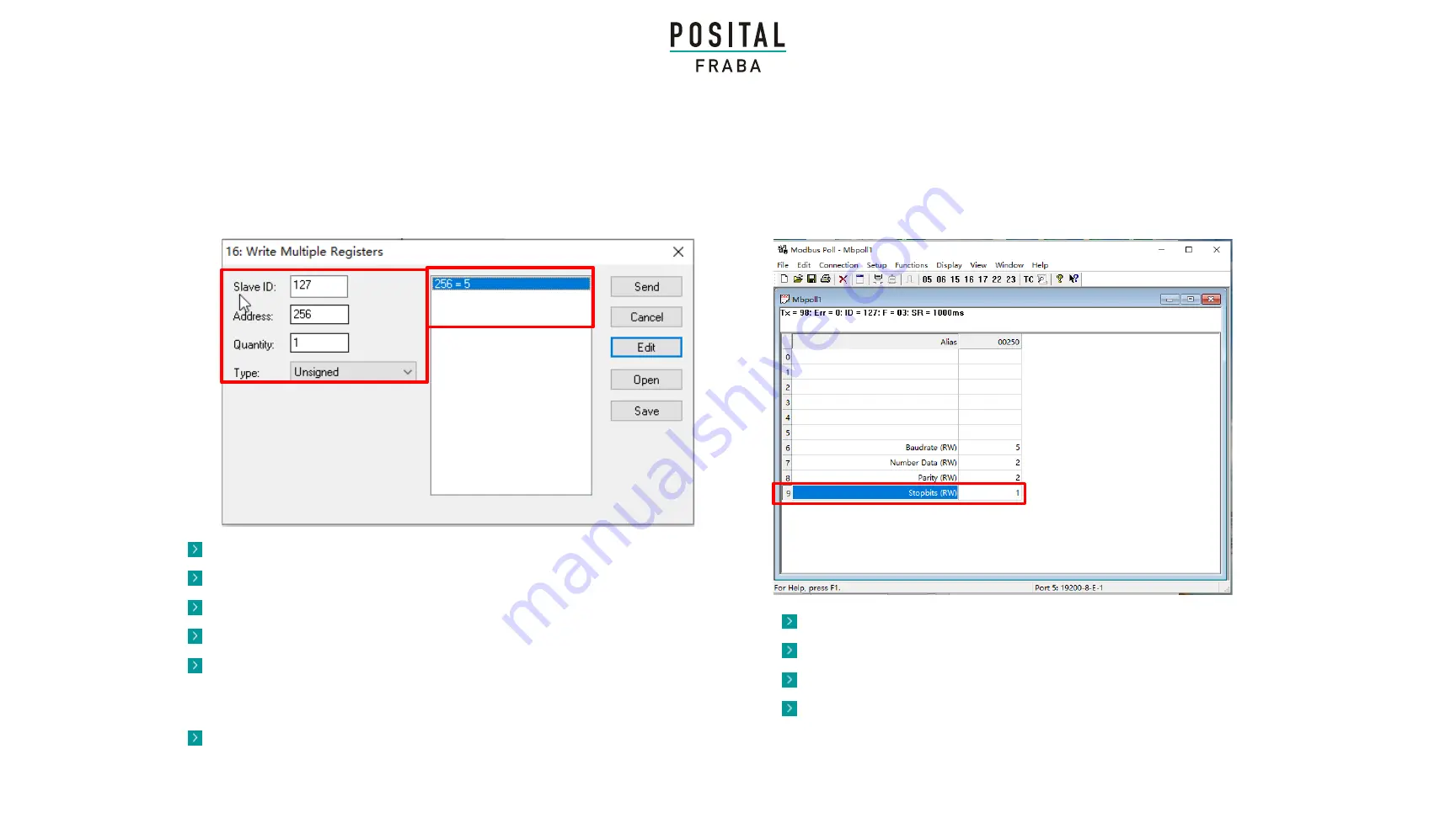 Fraba Posital Quick Start Manual Download Page 13