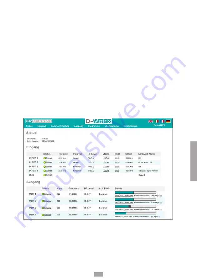 Fracarro D-Matrix 4S EVO Operating Instructions Manual Download Page 89