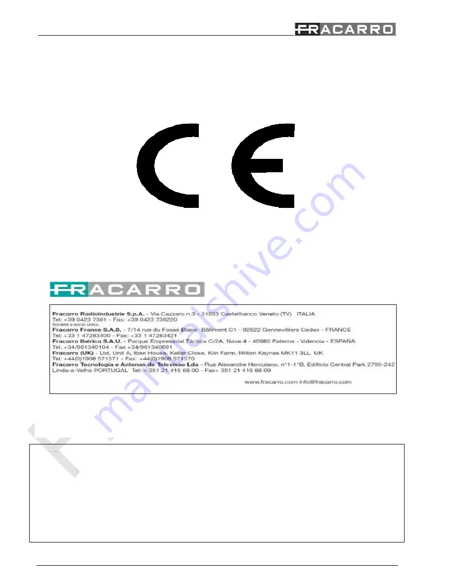 Fracarro DVR MILANO 16 Quick Reference Download Page 138