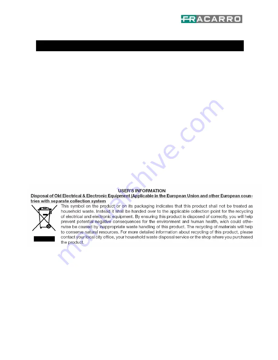 Fracarro LCD-15B User Manual Download Page 3