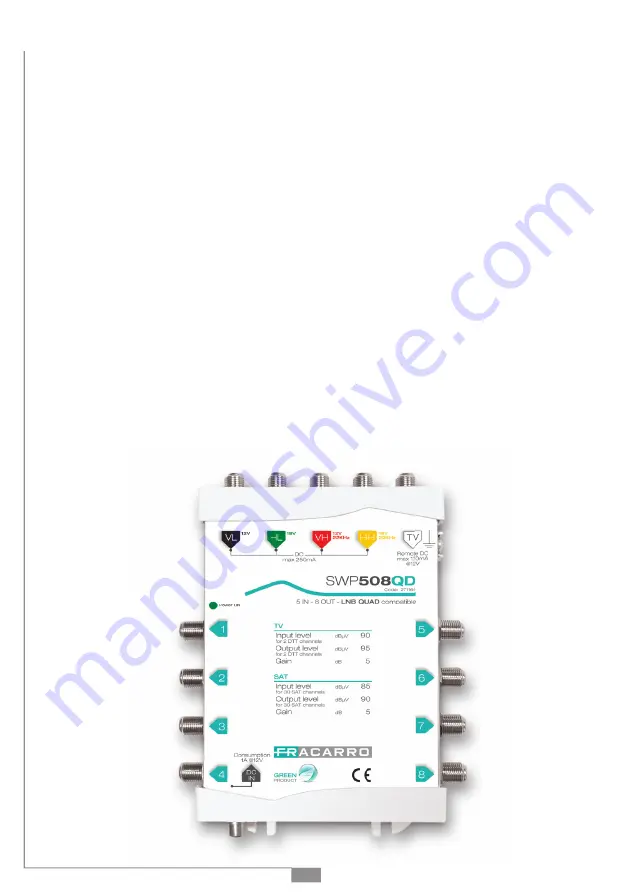 Fracarro SWP508QD Operating Instructions Manual Download Page 4