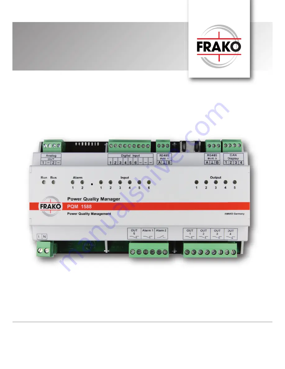 frako PQM 1588 Operating Manual Download Page 1