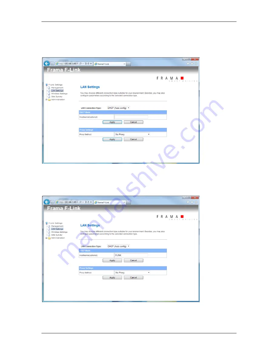 Frama F-Link Configuration Manual Download Page 16