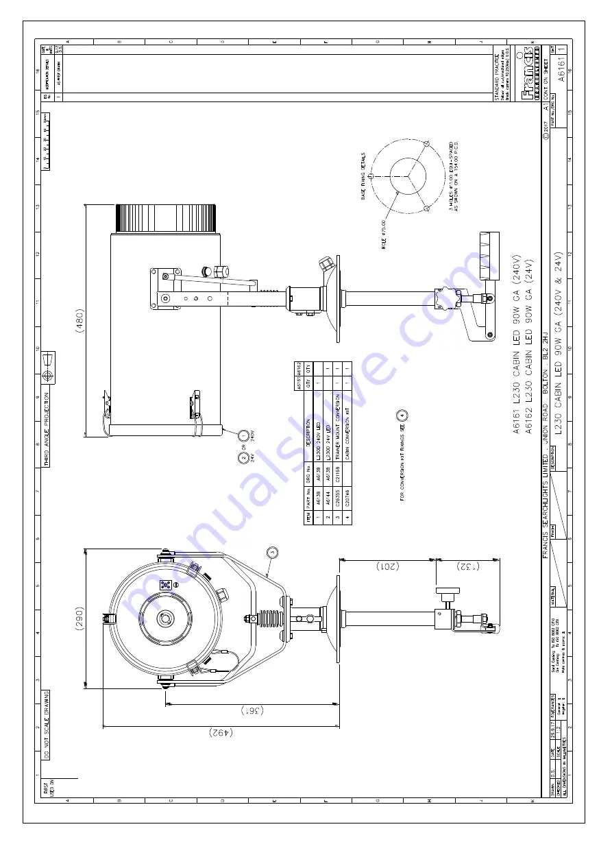 Francis A6138 User Instruction & Installation Manual Download Page 14