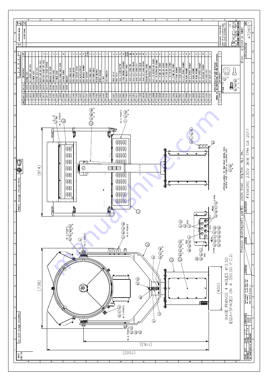 Francis A7290 User Instruction & Installation Manual Download Page 50