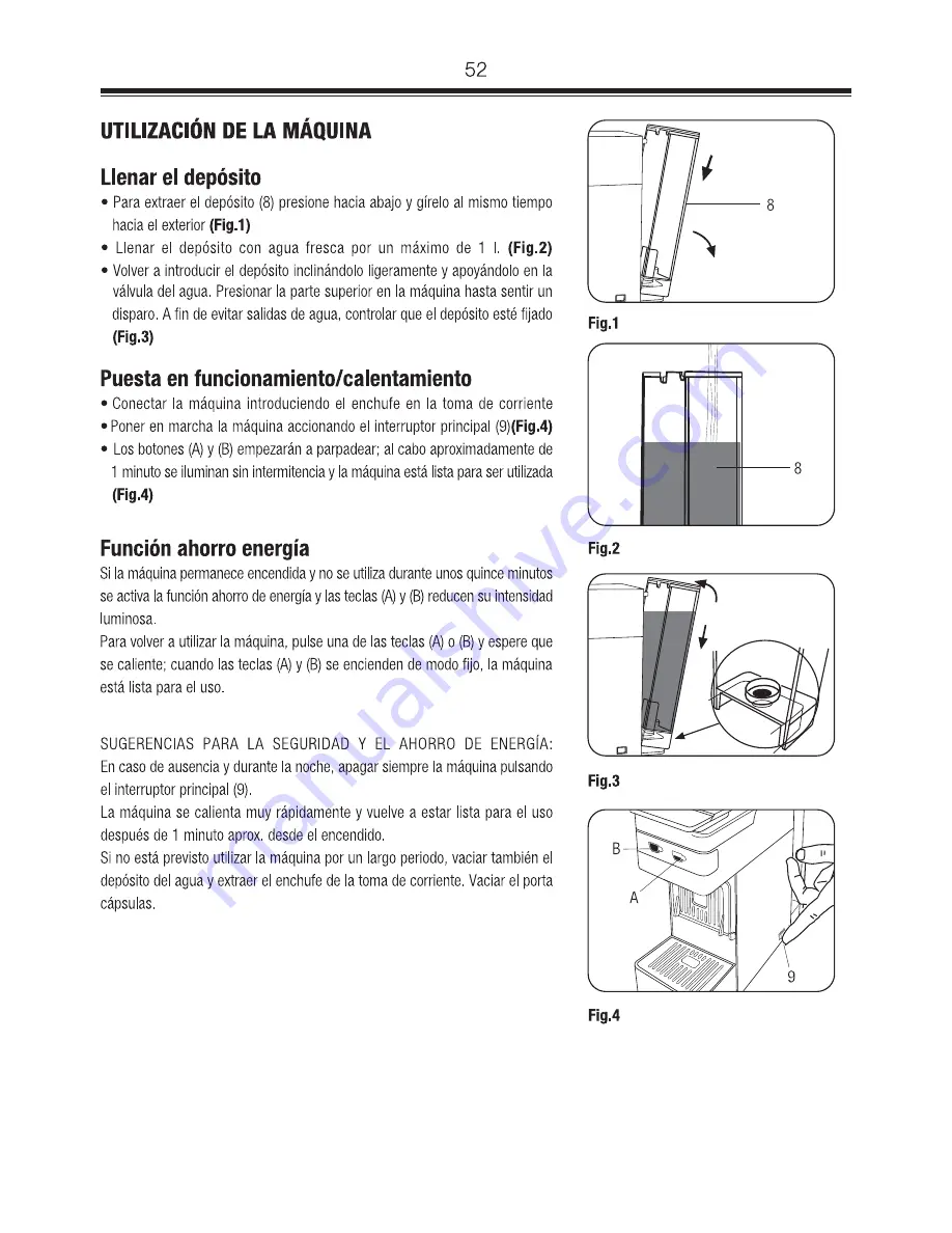 FrancisFrancis Y3 Iperespresso Instruction Manual Download Page 52