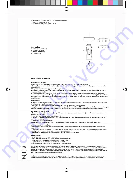 FRANCK PROVOST The Barb'XPERT FPH-005 Скачать руководство пользователя страница 8