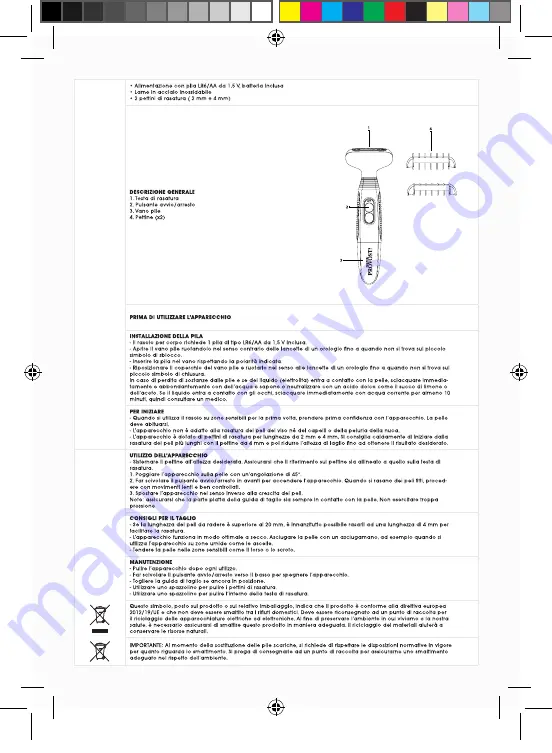 FRANCK PROVOST The Barb'XPERT FPH-005 Instruction Manual Download Page 12