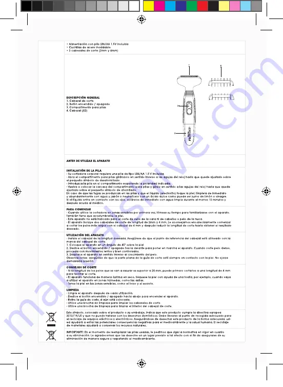 FRANCK PROVOST The Barb'XPERT FPH-005 Instruction Manual Download Page 14