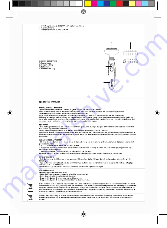 FRANCK PROVOST The Barb'XPERT FPH-005 Instruction Manual Download Page 20