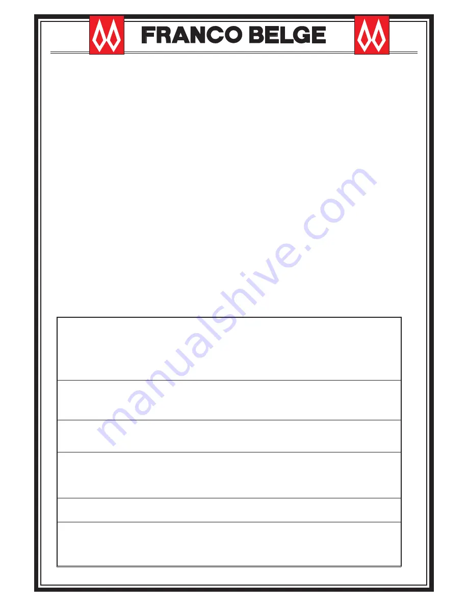 Franco Belges Le Continental 174 07 53 Technical Manual Download Page 12