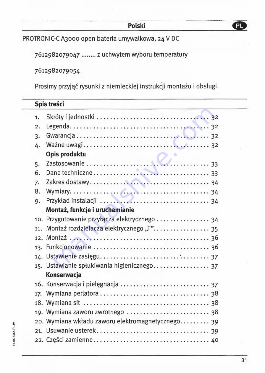 Franke 2000101161 Installation And Operating Instructions Manual Download Page 31