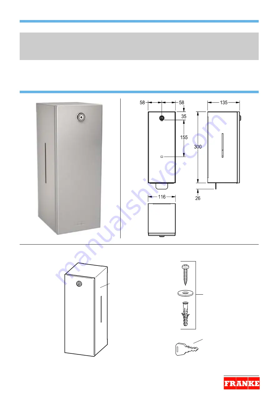 Franke 7612210070105 Installation And Operating Instructions Manual Download Page 1