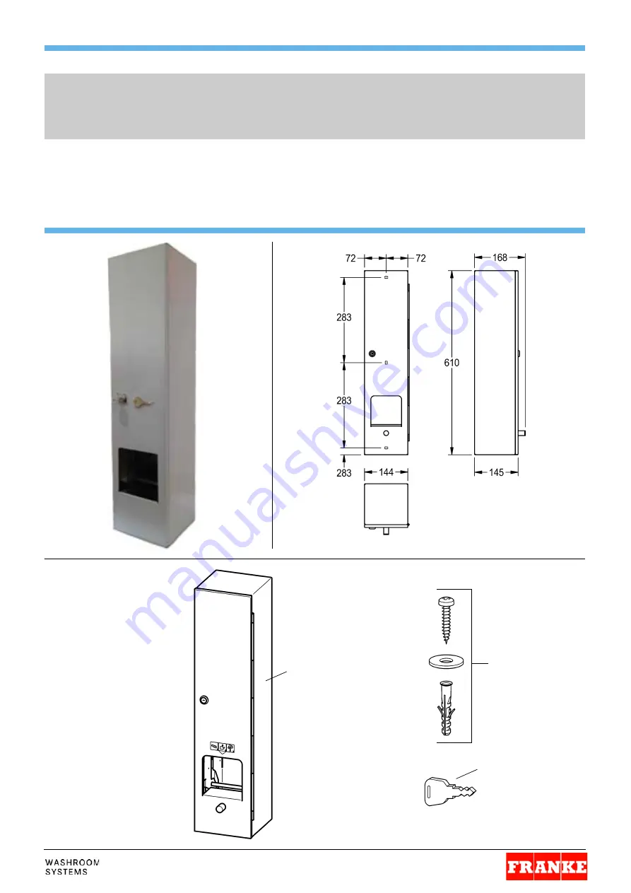 Franke 7612210093234 Installation And Operating Instructions Manual Download Page 1