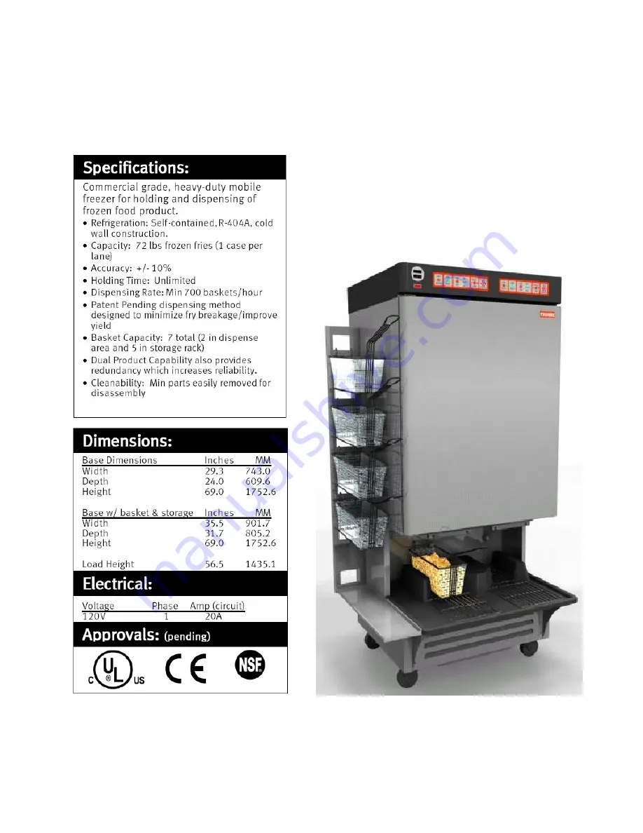 Franke F3D Frozen French Fry Dispenser Operating Manual Download Page 20