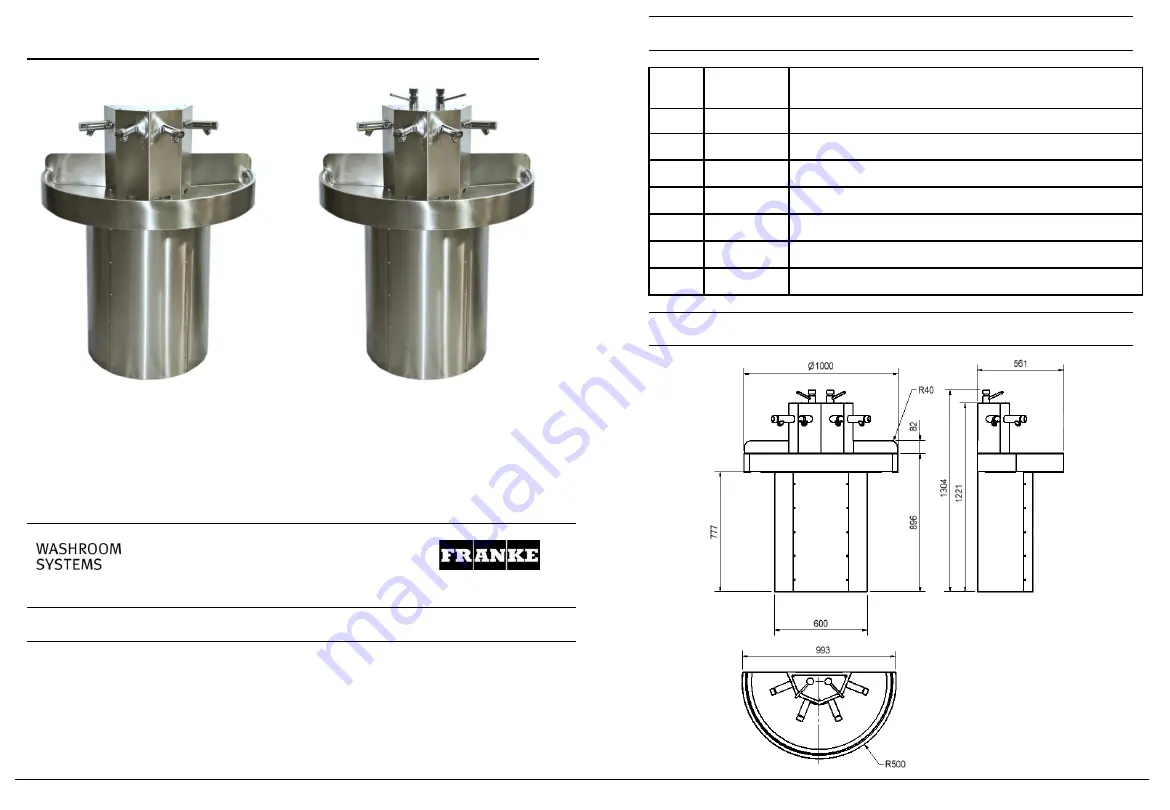 Franke SANX400 Mounting Instruction And Manual Download Page 1