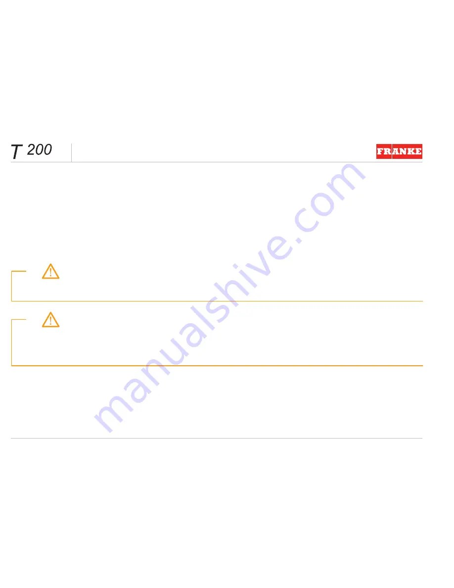 Franke T 200 Operating Instructions Manual Download Page 10