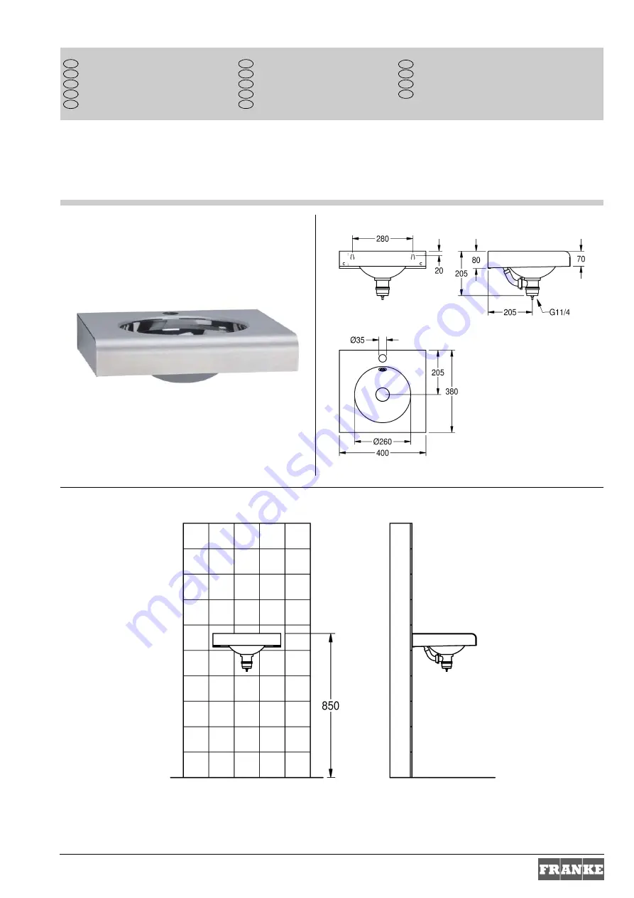 Franke XINH203 Installation And Operating Instructions Download Page 1