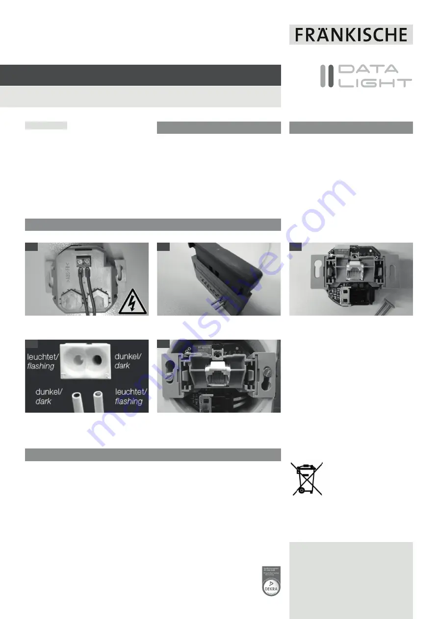 FRANKISCHE DATA LIGHT 100 Installation Download Page 2