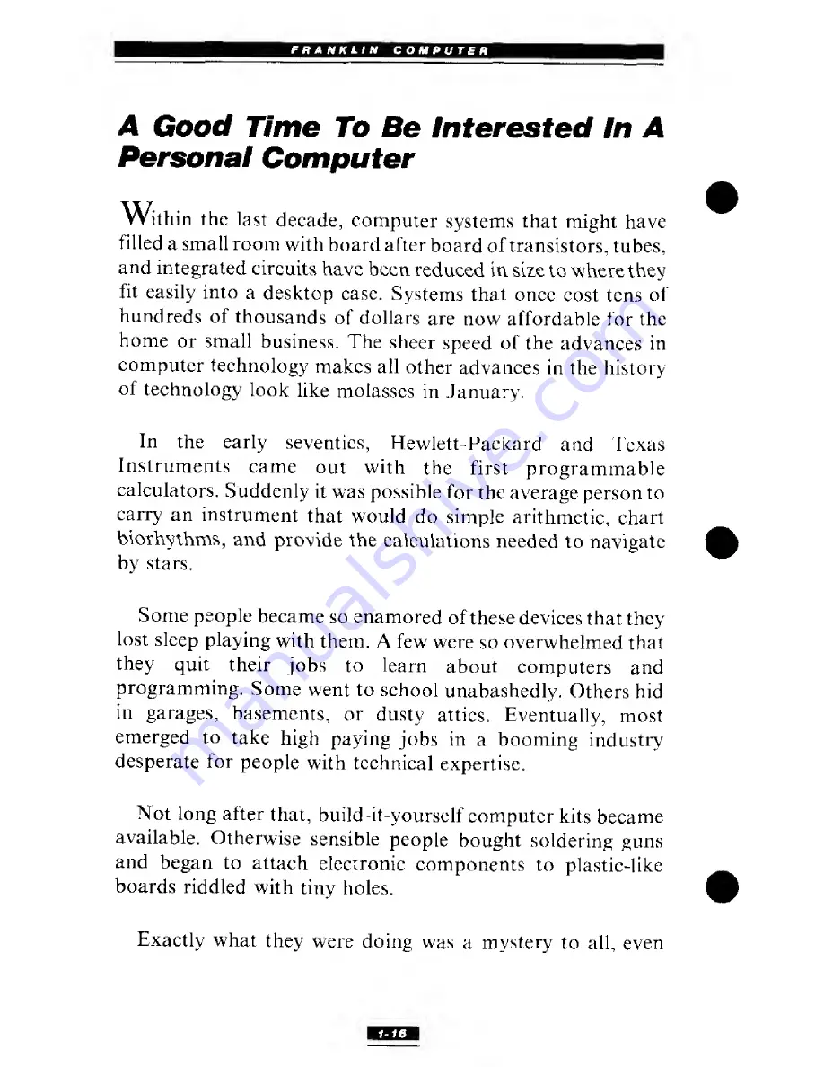 Franklin Ace 1000 User'S Reference Manual Download Page 22