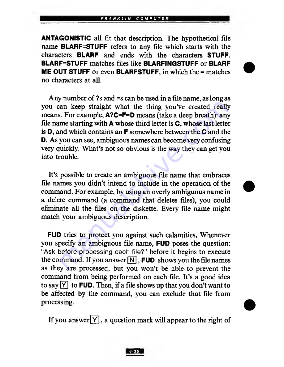 Franklin Ace 1000 User'S Reference Manual Download Page 119