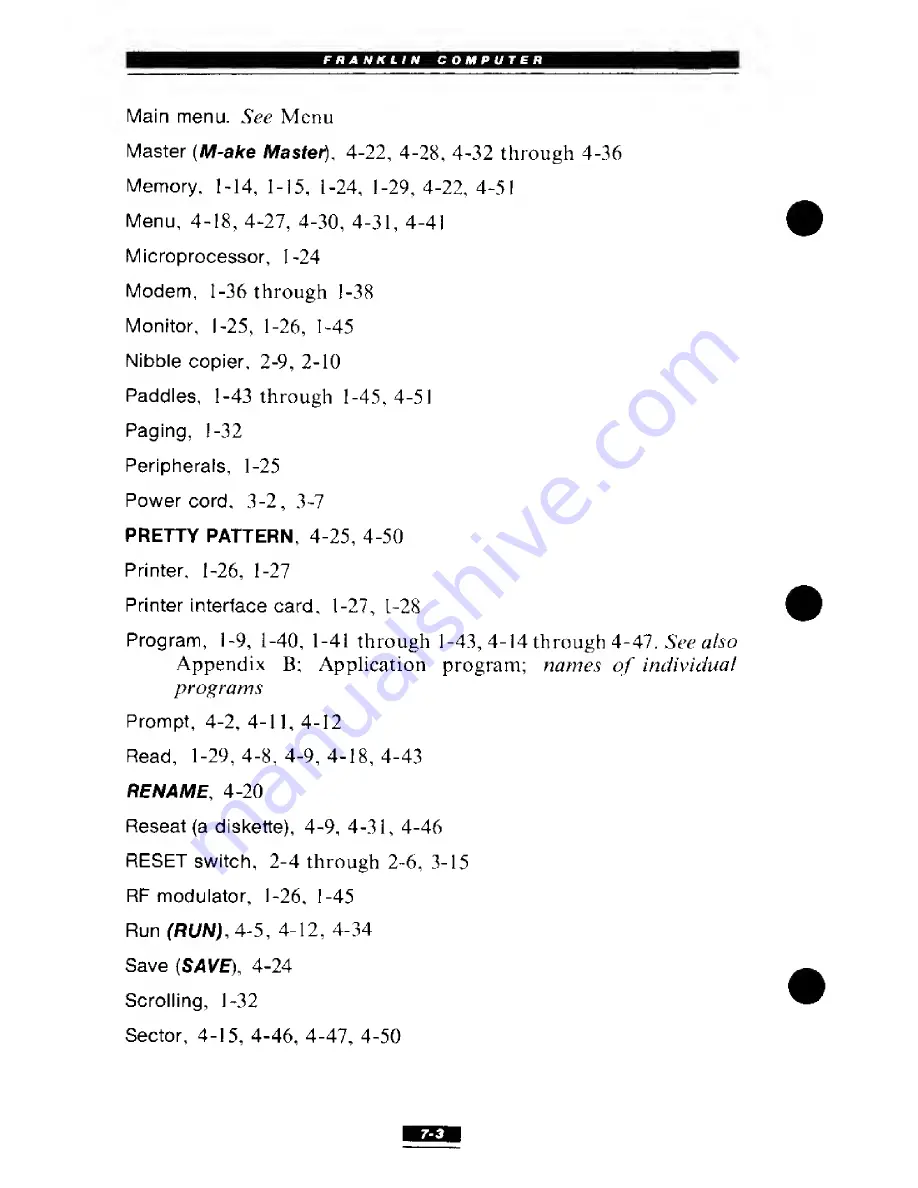 Franklin Ace 1000 User'S Reference Manual Download Page 150