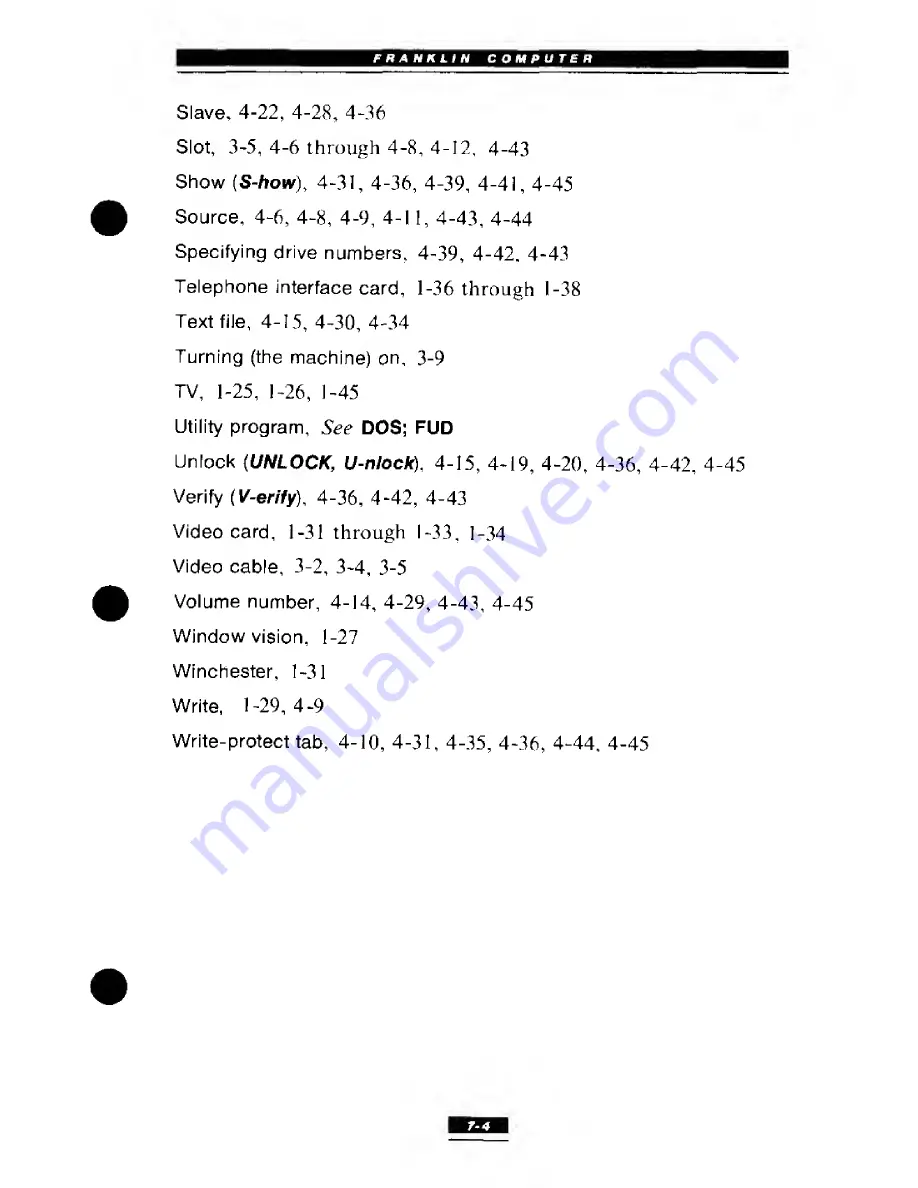 Franklin Ace 1000 User'S Reference Manual Download Page 151