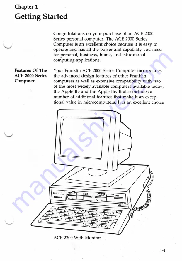 Franklin ACE2000 User'S Reference Manual Download Page 14