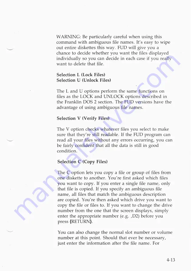 Franklin ACE2000 User'S Reference Manual Download Page 84