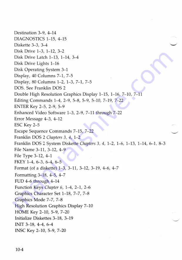 Franklin ACE2000 User'S Reference Manual Download Page 149