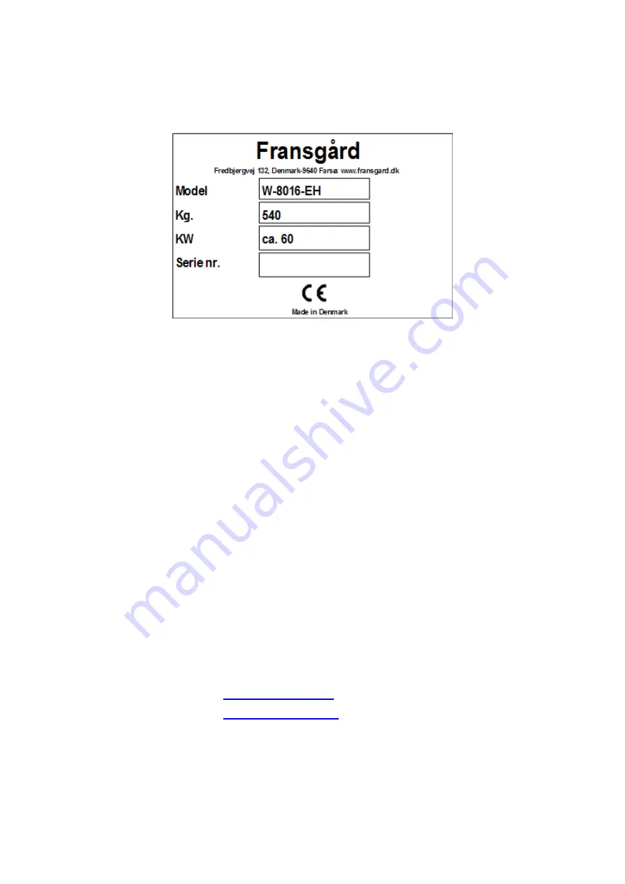 Fransgard W-8016-EH Скачать руководство пользователя страница 2