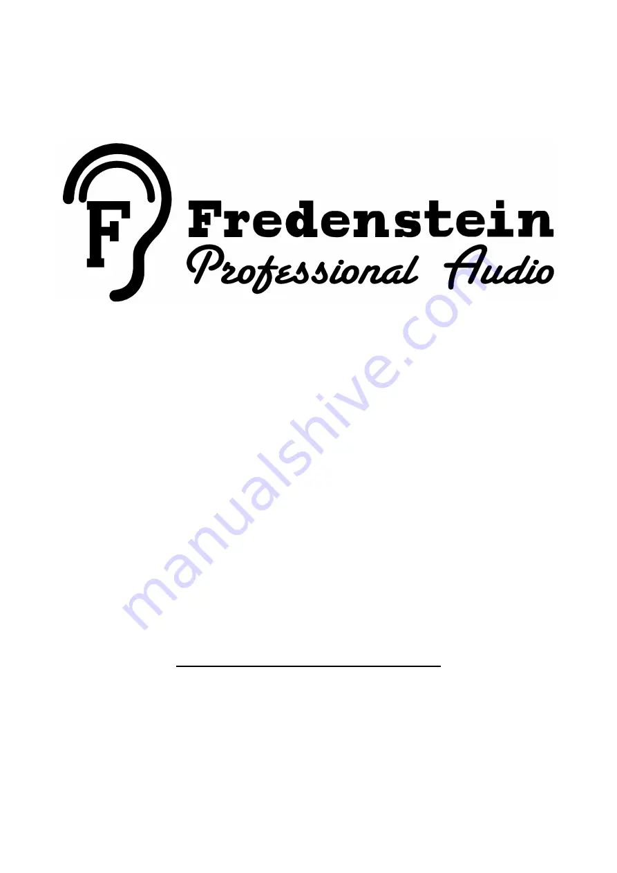 Fredenstein F660A Operating Manual Download Page 1