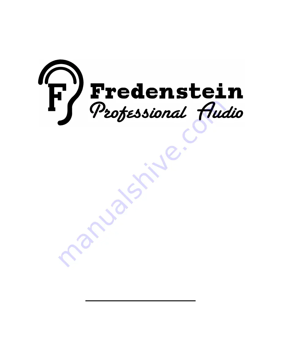 Fredenstein F676 Operating Manual Download Page 1