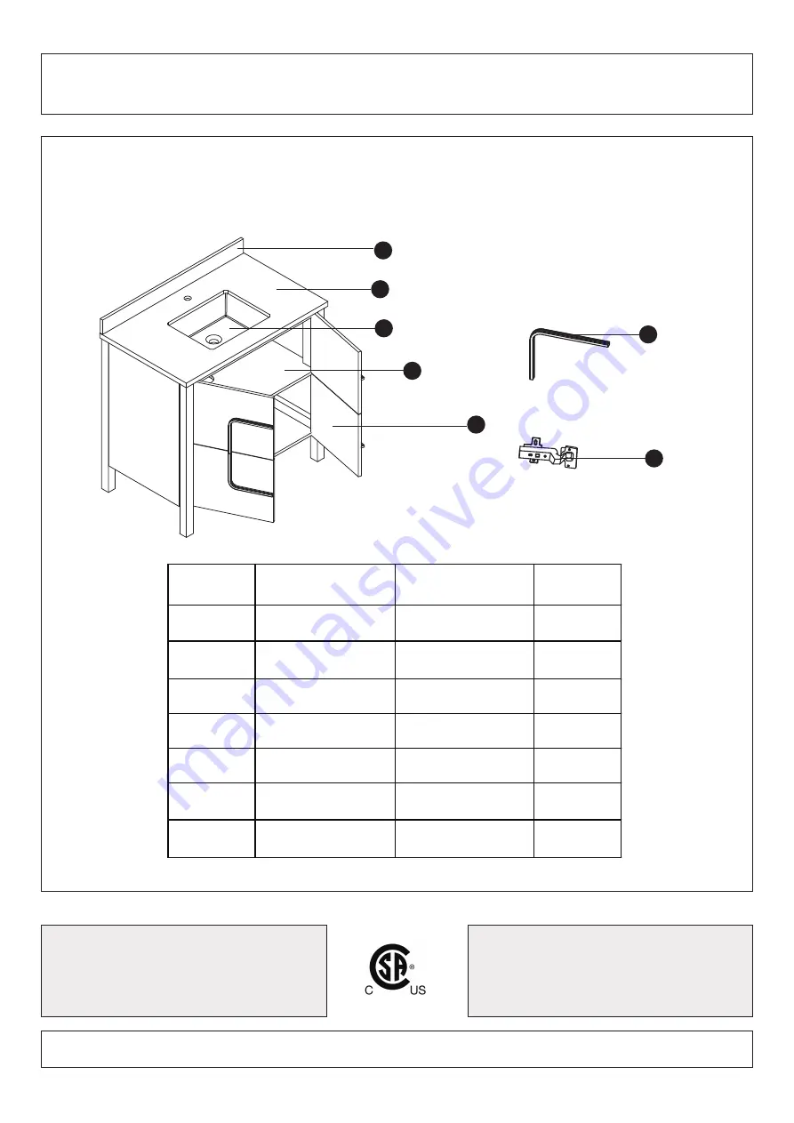 Frederick York DREXEL FRYDX36NVBG Installation Manual Download Page 2