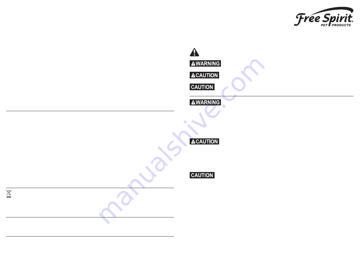 Free Spirit FS-TRN Manual Download Page 1