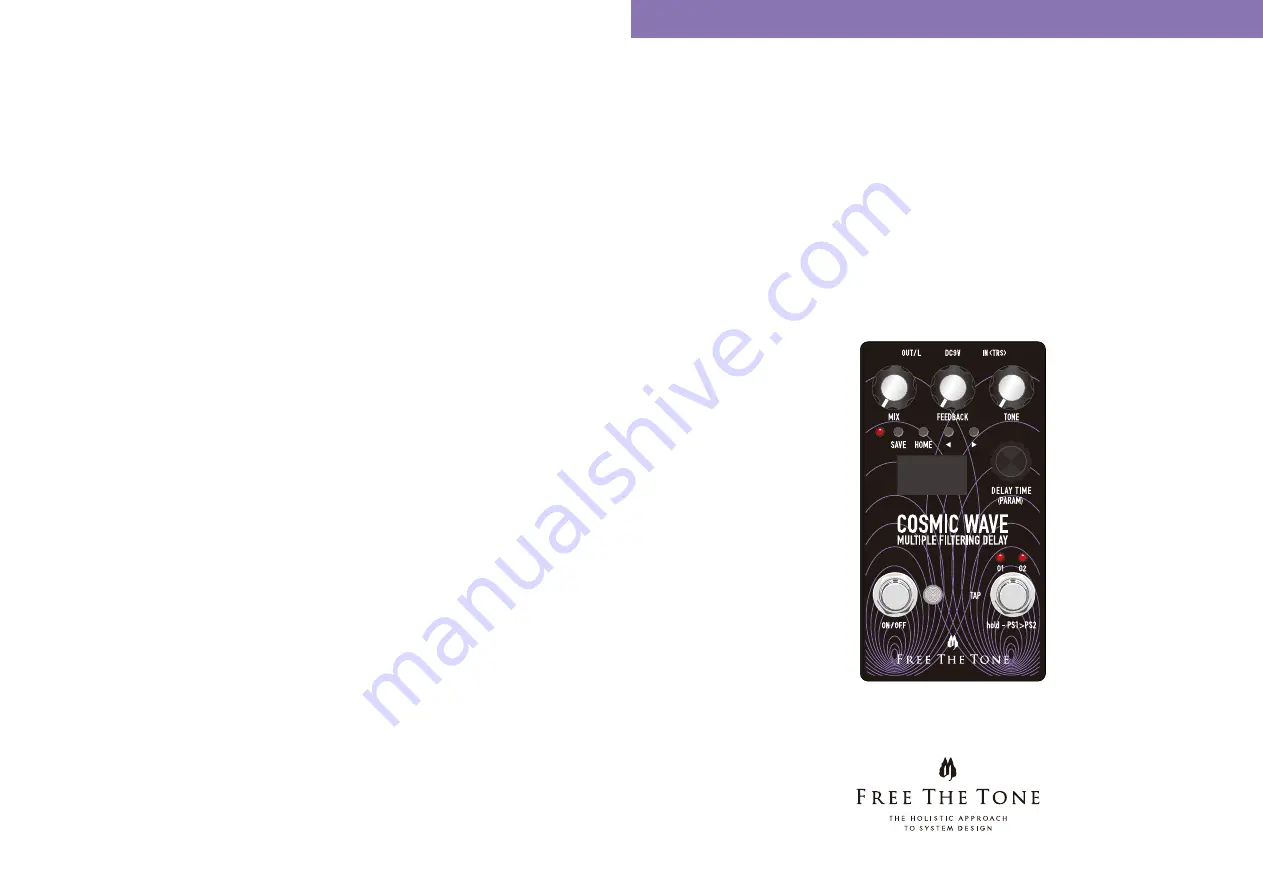 Free The Tone COSMIC WAVE Owner'S Manual Download Page 1