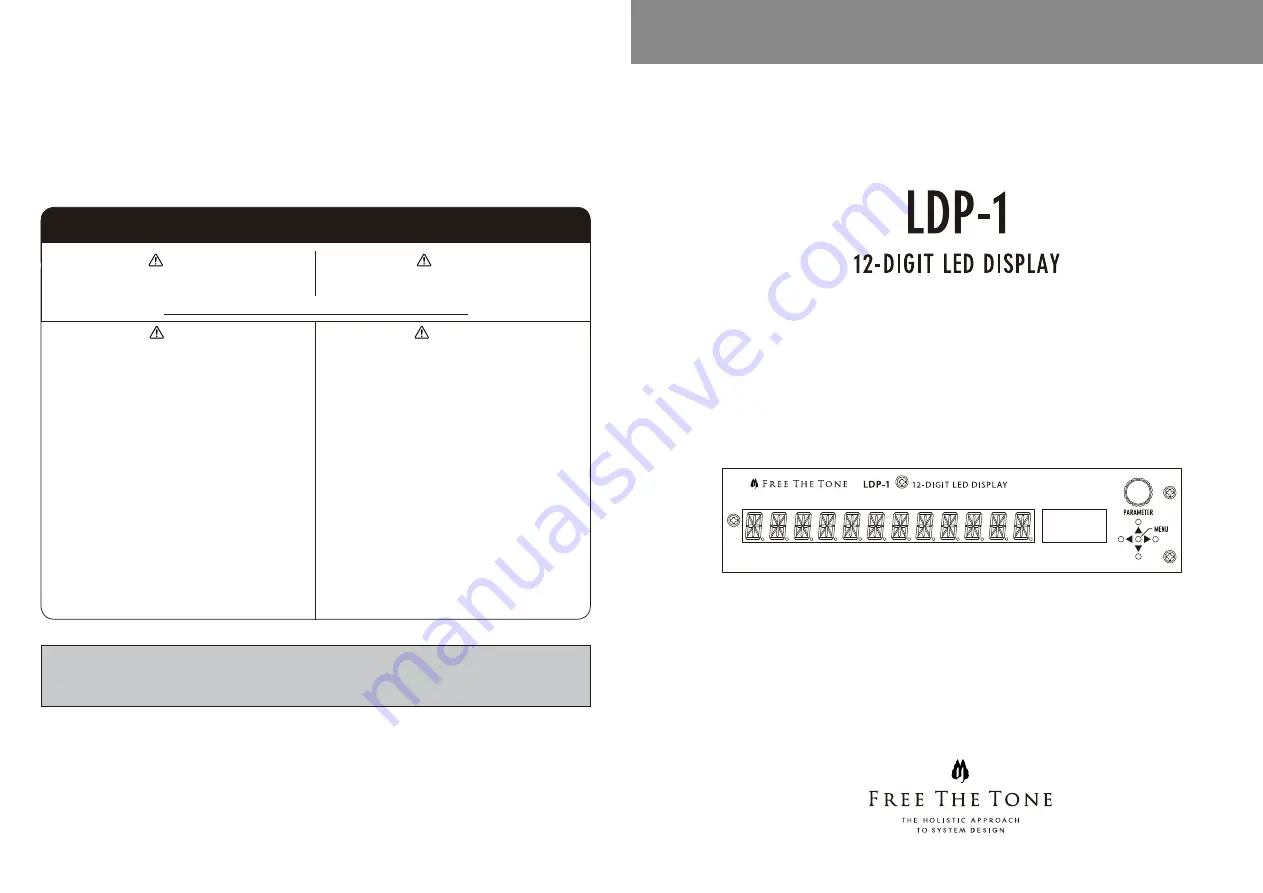 Free The Tone LDP-1 Скачать руководство пользователя страница 1